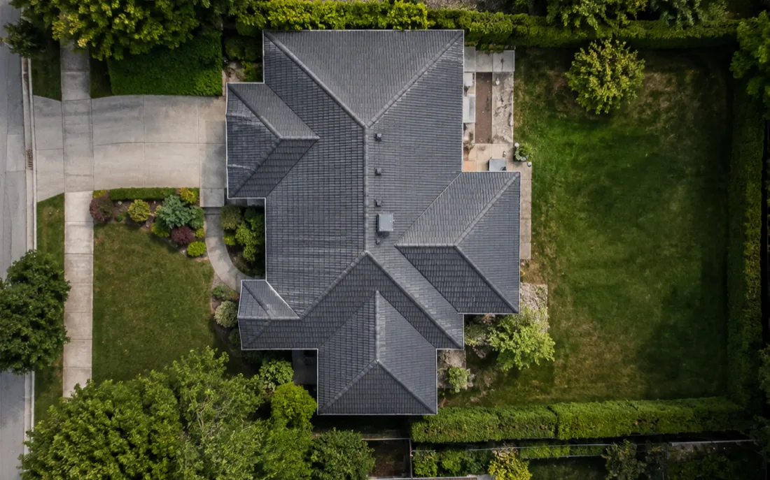Aerial scan of the surveyed roof